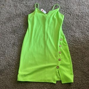 Cute little Mini lime Green dress for the summer or vacation. Size Large. New